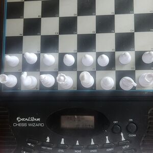 Chess Wizard Electronic Chess Set - Black and White